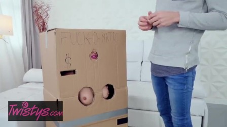 Twistys - Sandra Wellness Creates her own Makeshift Cardboard Gloryhole