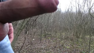 Cumming while walking public 4K