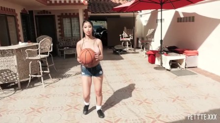 Big Boob asian Jade Kush Scores A Big Cock For Her Pussy After Basketball