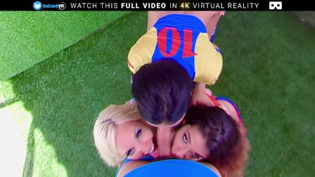 BaDoink VR POV Group Orgy With Four Horny Soccer Sluts After Winning Goal