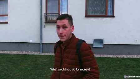 CZECH HUNTER 407 -  Fit Hunk Gets Good Money To Suck & Fuck So He Can Make His Dream Move