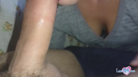 Perfect blowjob Makes him Cum inside my Mouth - Oral Creampie
