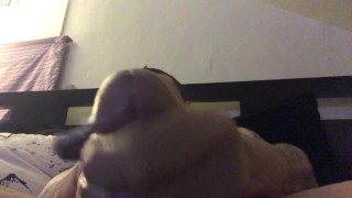 I saw my stepsisters pussy and had to cum, all over my phone