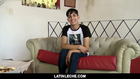 LatinLeche - Cameraman Gets His Uncut Cock Sucked By A Shy Latino Boy
