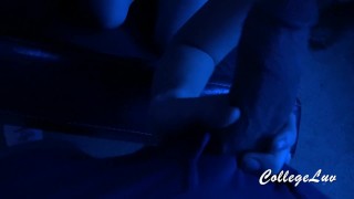 College Teen RIPS condom off - AMATEUR COUCH SEX