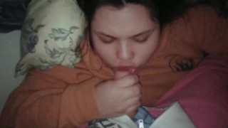 She wasn't expecting this much Cum lol. Huge Amateur Facial!