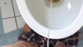 Big teen dick pissing