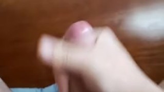 Fat boy with a thick cock squirting cum
