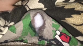 Pulsing Orgasm in My Boxers Under the Blanket before Bed ;p Soaks Through!
