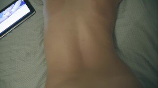 Couple watching pornhub. He cums too fast. Ruined orgasm. HotAleyra Tribute