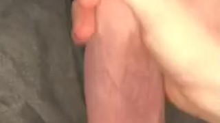 Thick hot cum drips down my cock