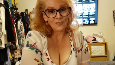 Taboo Blonde MILF Cougar stepmom with glasses Teaches stepson stepfamily Therapy