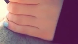 Teen girl sucks me off before school - I record her on snapchat