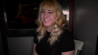 Cute Blonde Asian-Mix at Gloryhole