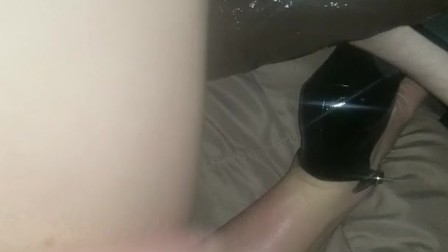 Trying to go balls deep on 13 inches of huge cock.