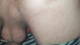 sexy guy spanks his hairy ass