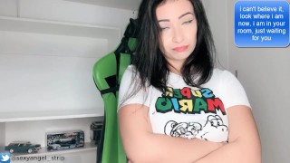 Flagra namorada gamer brincando webcam caught on tape girlfriend webcam