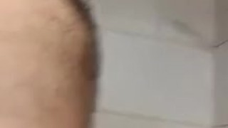 Handjob in the bathroom