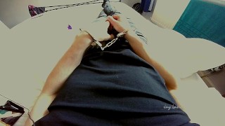 Jay Lane handcuffed and milking their cum with a wand vibrator