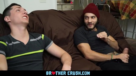 BrotherCrush - Horny Stepbro Fills Up His Little Buddy’s Butt With Cum