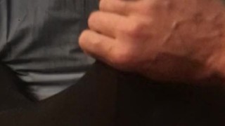 Solo male masturbating in tights