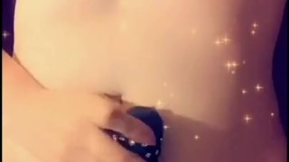 Curvy Babe Plays with Pussy on Snapchat