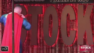 Beautiful guys dancing Striptease.A lot of erotic movements