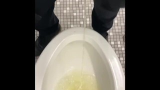 Peeing in a public restroom really had to go