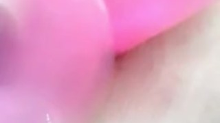 Big pink dildo, tight wet pay snap clip. @CookieBaby2020