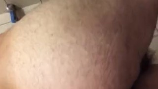 Hot hairy turkish guy cums and pee in workplace toilet almost caught