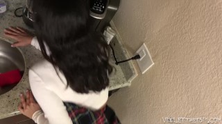 Taboo Step-Daughter POV Sex in Kitchen