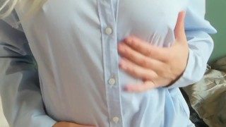 Stripping off my boyfriend's shirt ;)