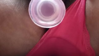 Cute little jelly dildo in my cute pink pussy
