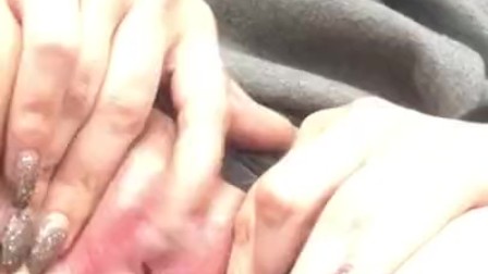 Cum with me in the car (close up slightly ruined orgasm)