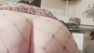 Fucking in fishnets and flanno