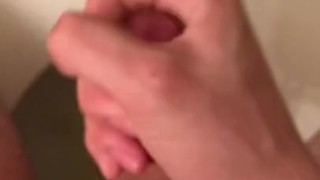 Uncut Latin piss/jackoff on toilet