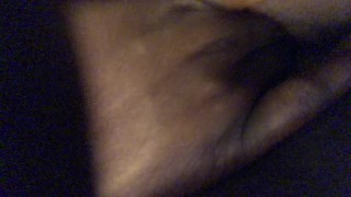 Ebony female masturbating