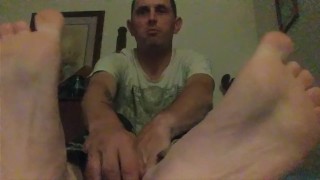 Male feet tease