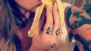 Millie Stylez Deepthroats Banana