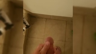 Watch me stroke my hard cock in the shower
