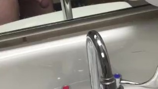 Public Restroom Hung Cock Jerk