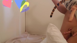 Plushie tiger with dildo