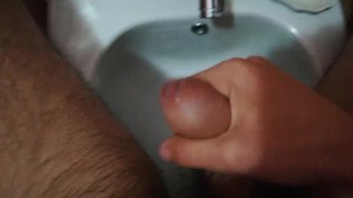 Almost caught masturbating in the bathroom