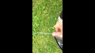 Piss on the graffiti wall public