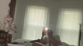MIXED TEEN JERKS OFF IN MIRROR
