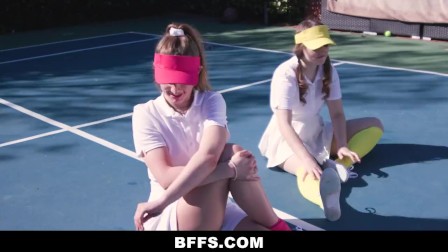 BFFS - Three Horny teens Suck Up To Their Coach