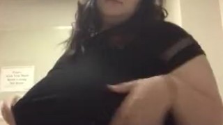Milf sneaks twerking strip tease at work and gets caught!