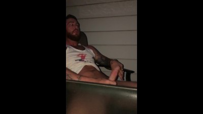 BBW Milf riding cock outdoors, caught by neighbors!!