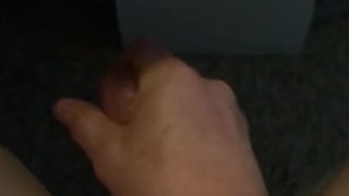 Guy Jerks out a quick Cumshot POV