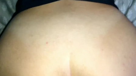 She sucks me, gets doggy and ends up with the cum on her back!